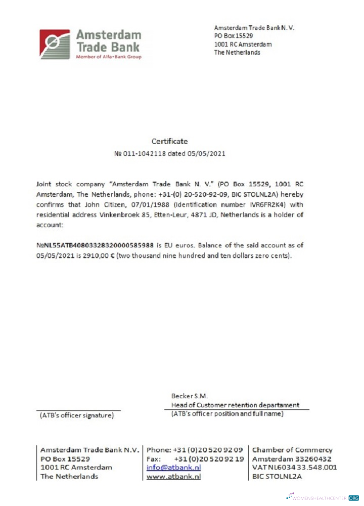 Download Netherlands Amsterdam Trade Bank certificate Photoshop template